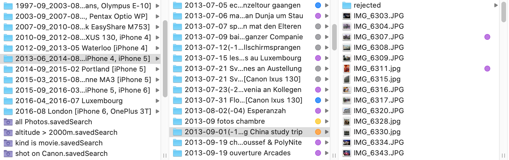 folder hierarchy Mac Finder