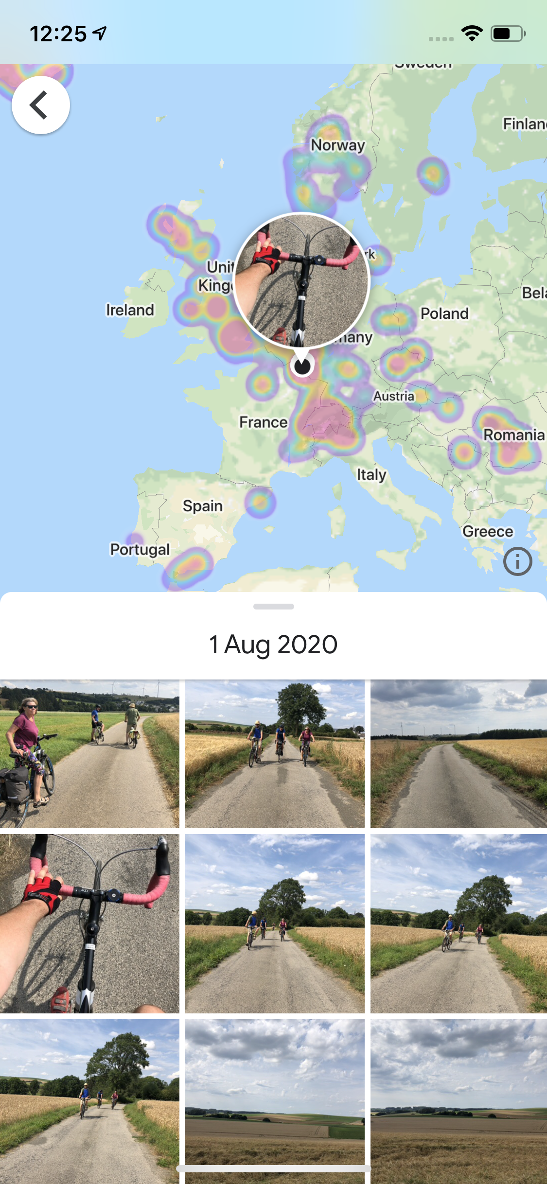 Google Photos map view